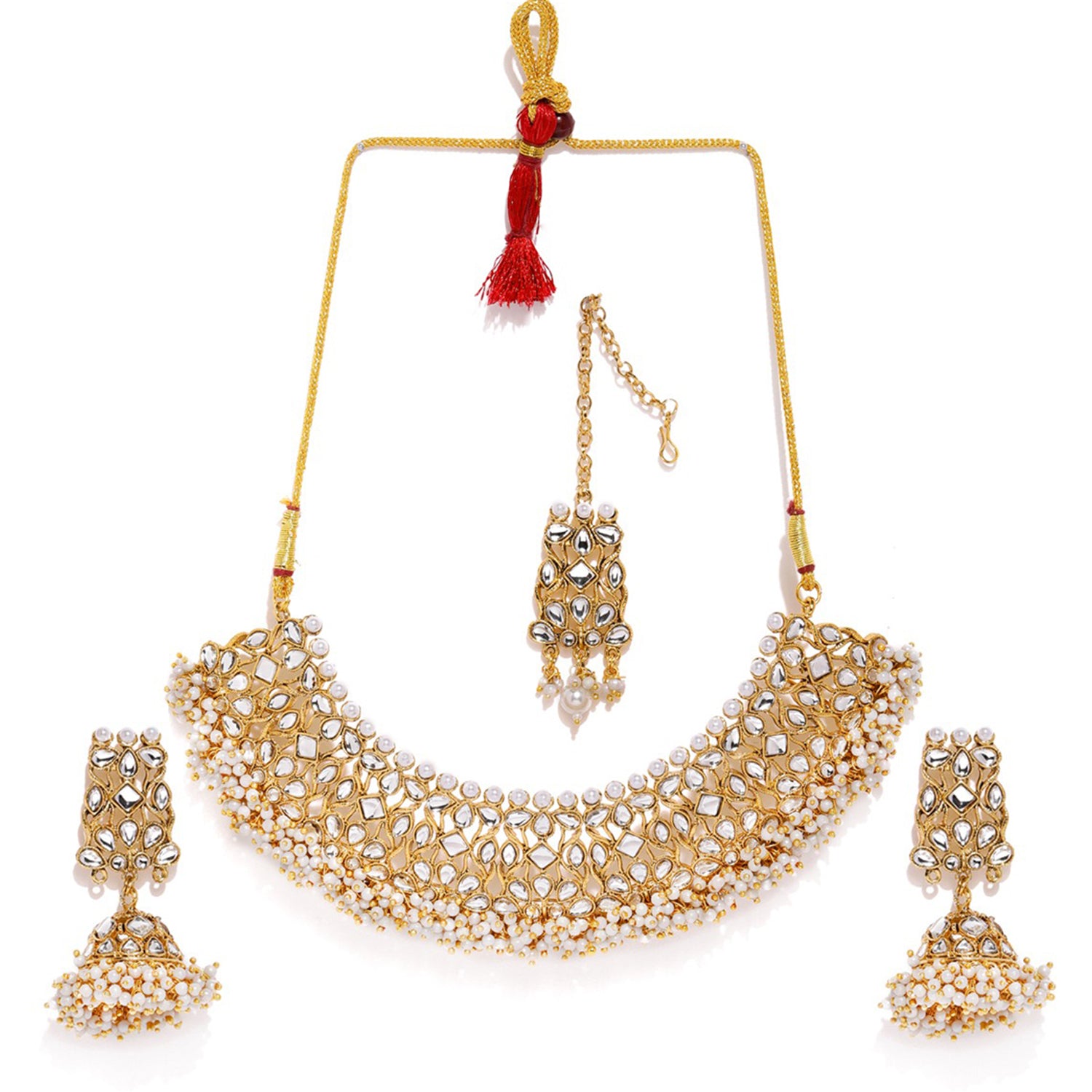 Traditional Ethnic Necklace Set with Maangtikka