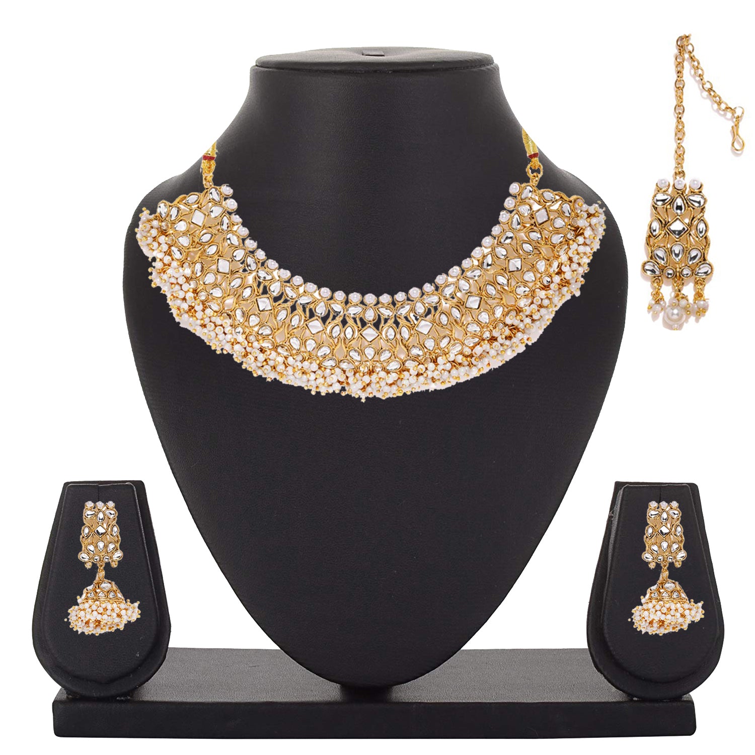 Traditional Ethnic Necklace Set with Maangtikka