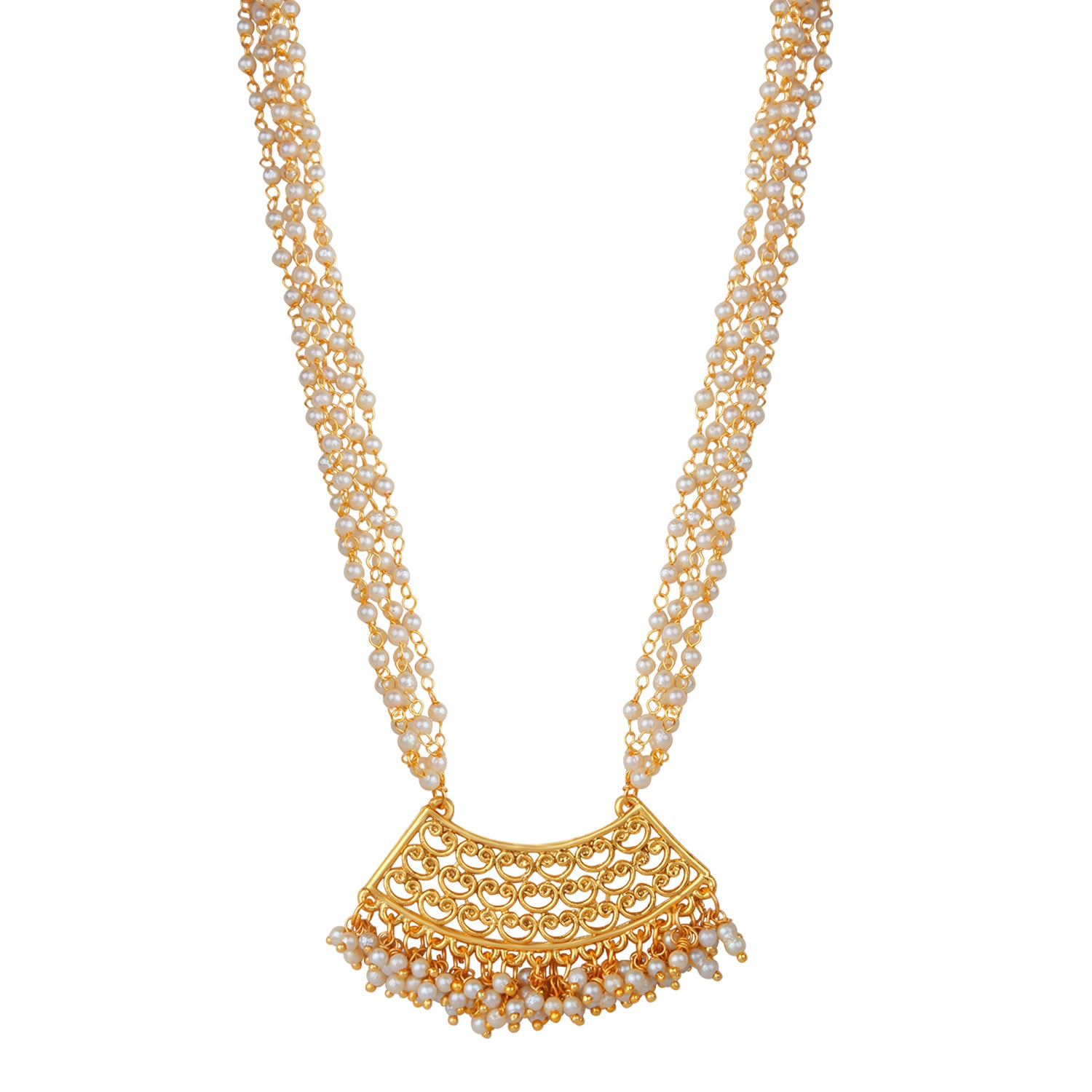 Traditional White Long Necklace set