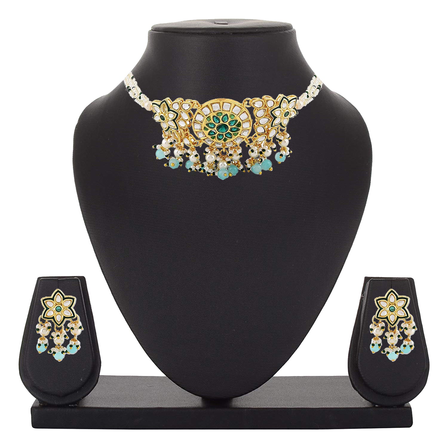 Traditional Ethnic Necklace Set with Finger Ring