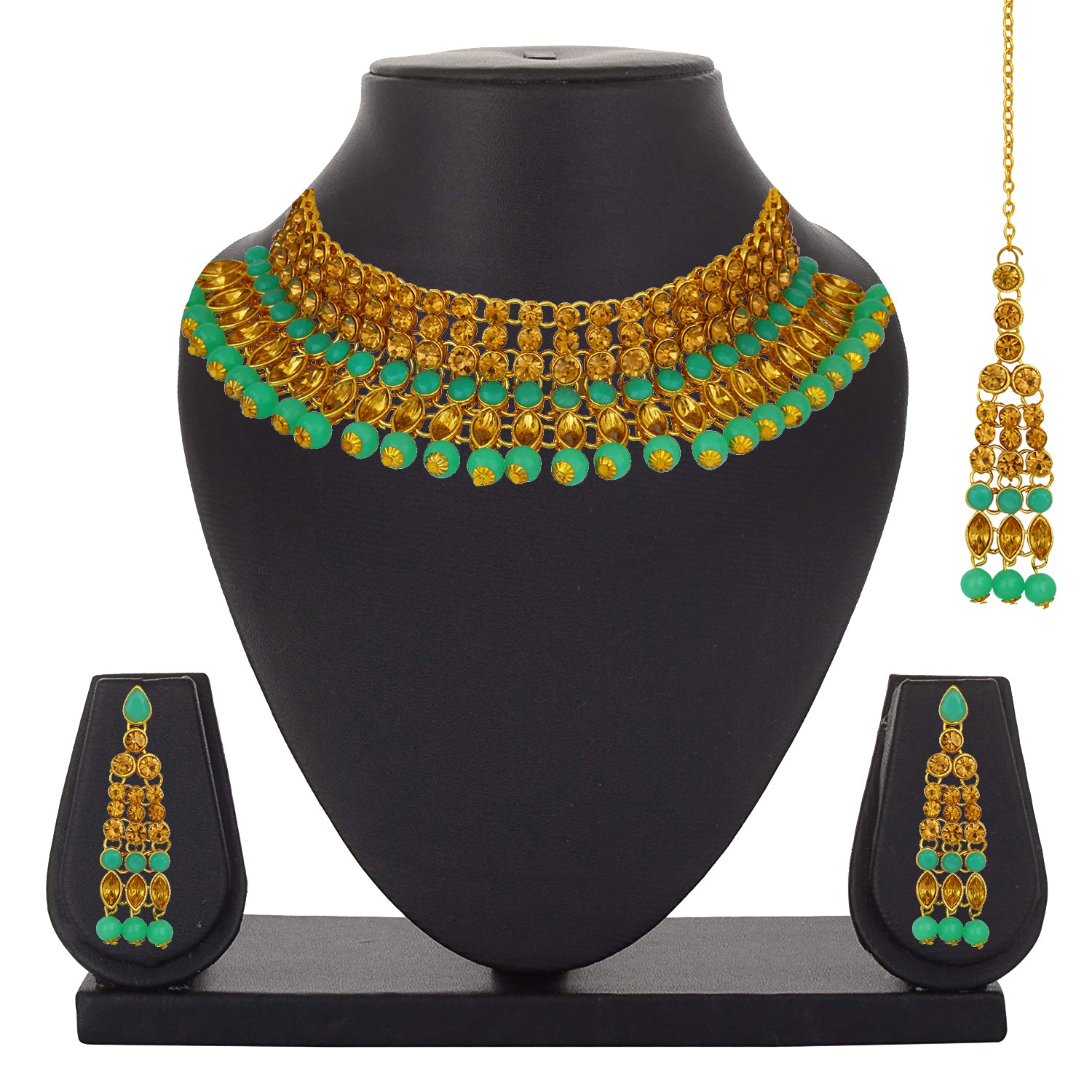 Traditional Ethnic Necklace Set with Maangtikka