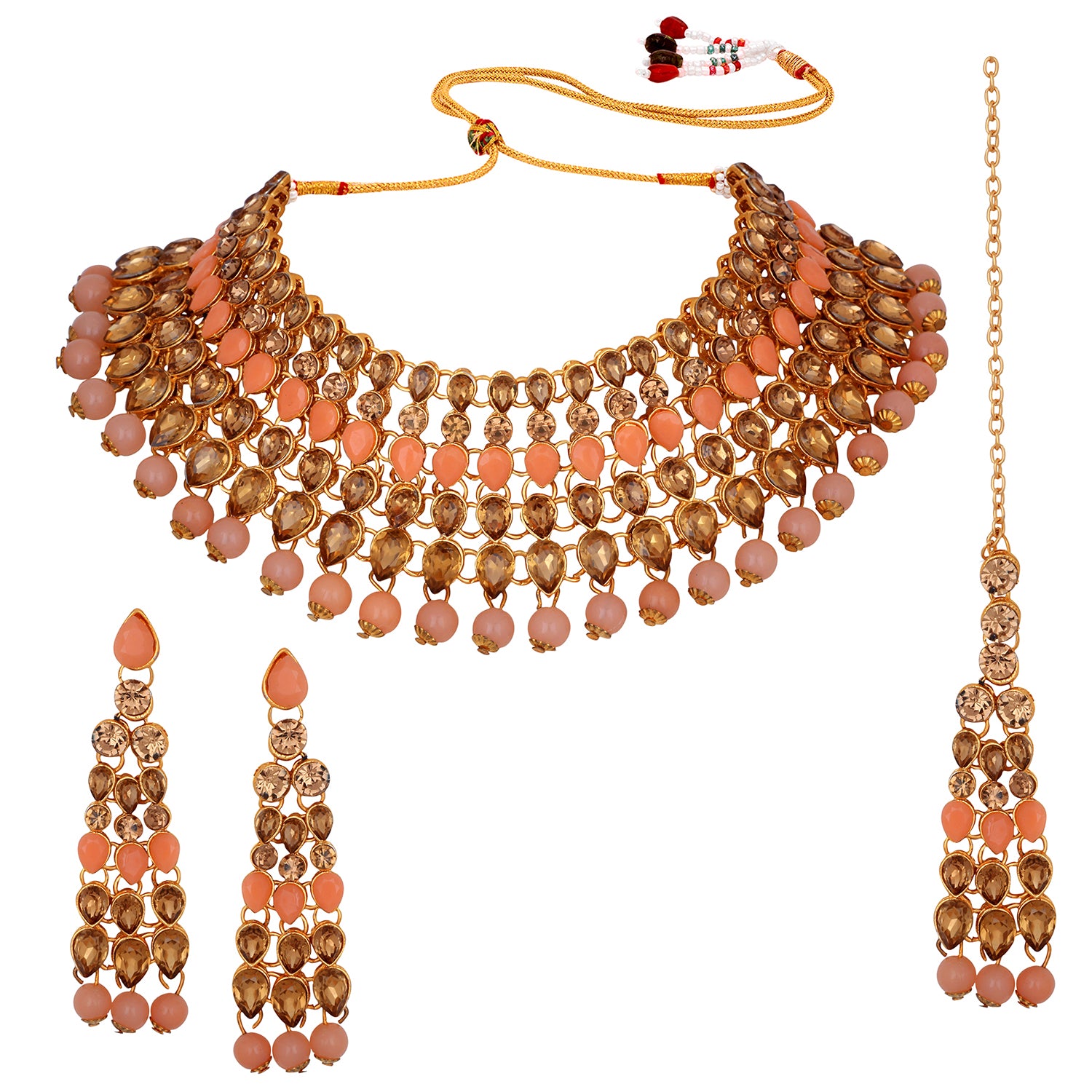 Traditional Ethnic Necklace Set with Maangtikka