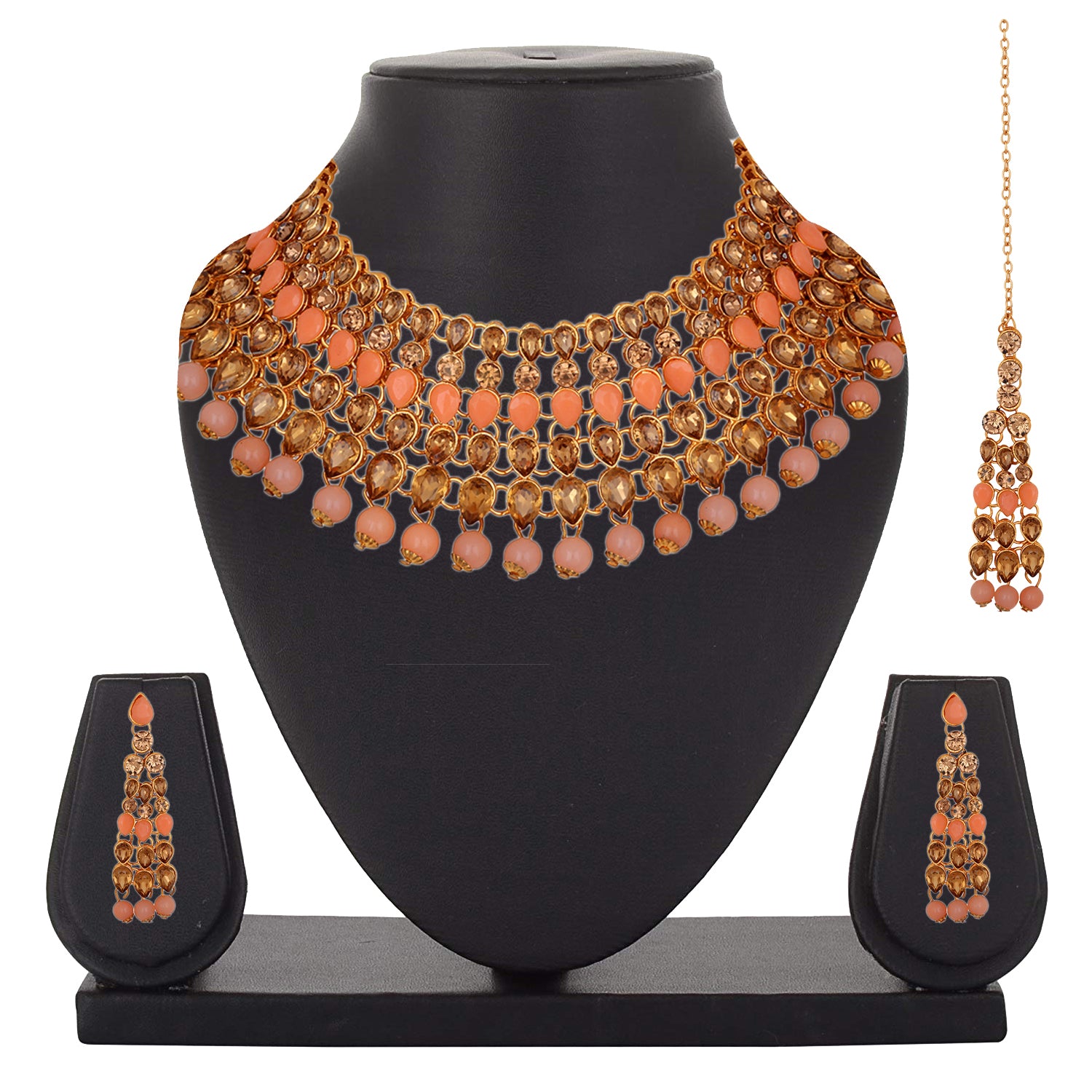 Traditional Ethnic Necklace Set with Maangtikka