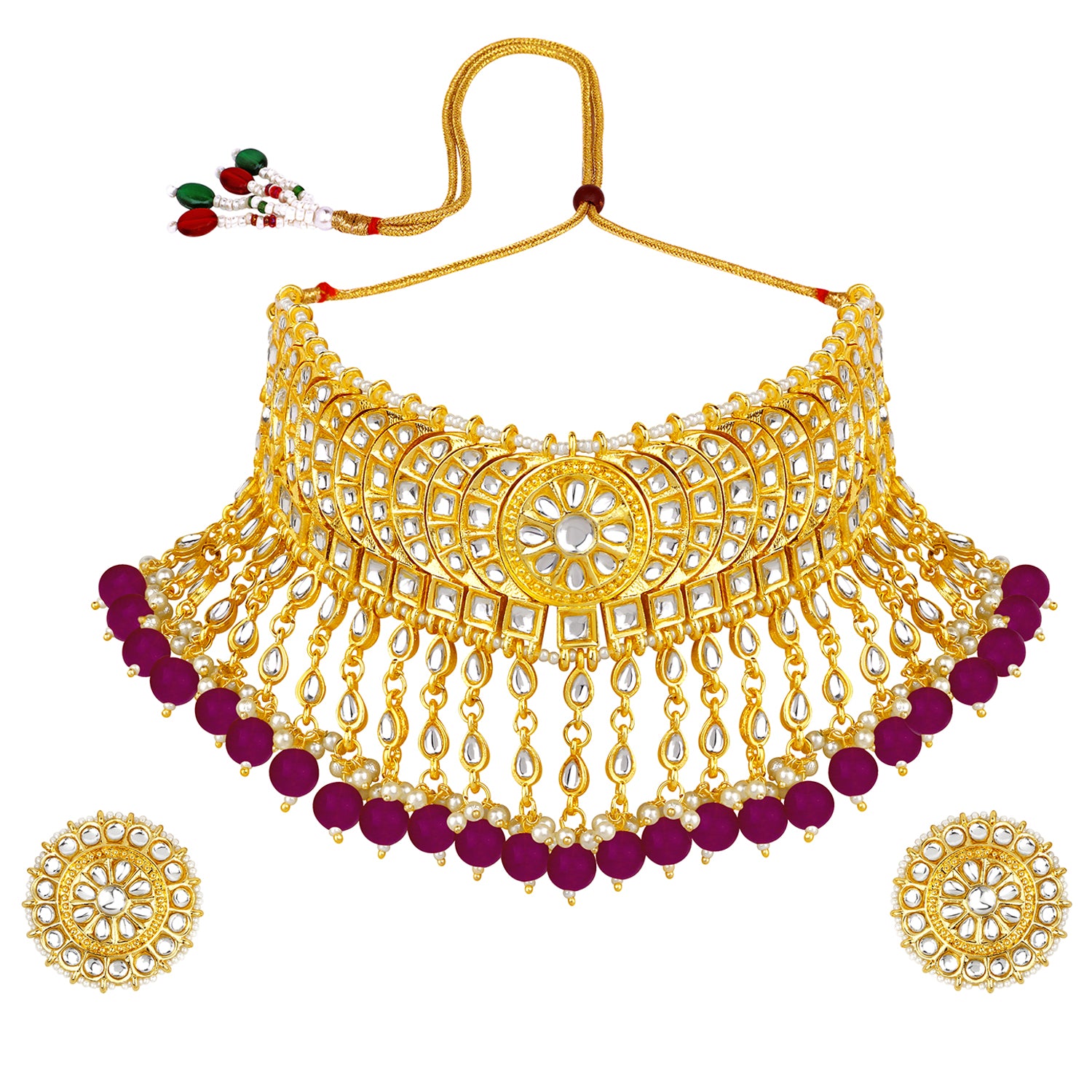 Traditional Ethnic Necklace Set with Maangtikka