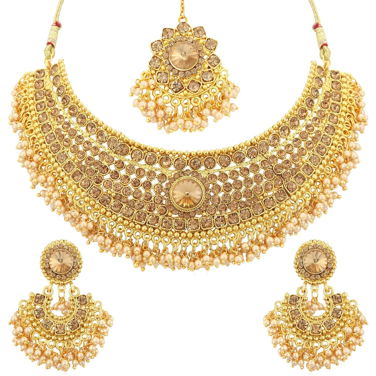 Traditional Brown Kundan Necklace set