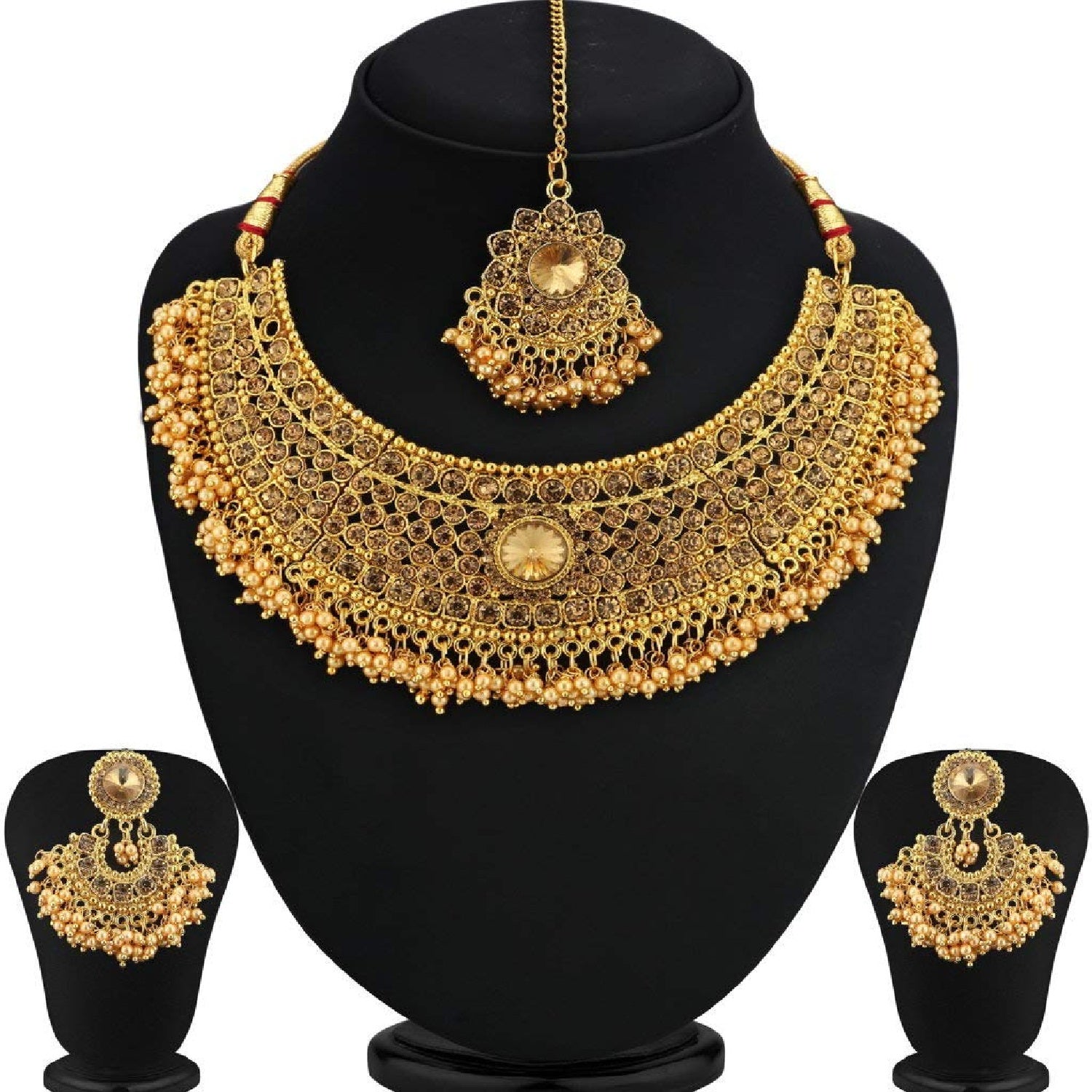 Traditional Brown Kundan Necklace set