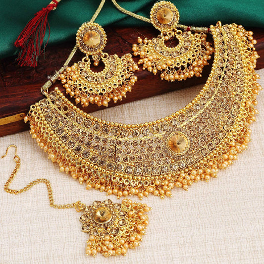 Traditional Brown Kundan Necklace set