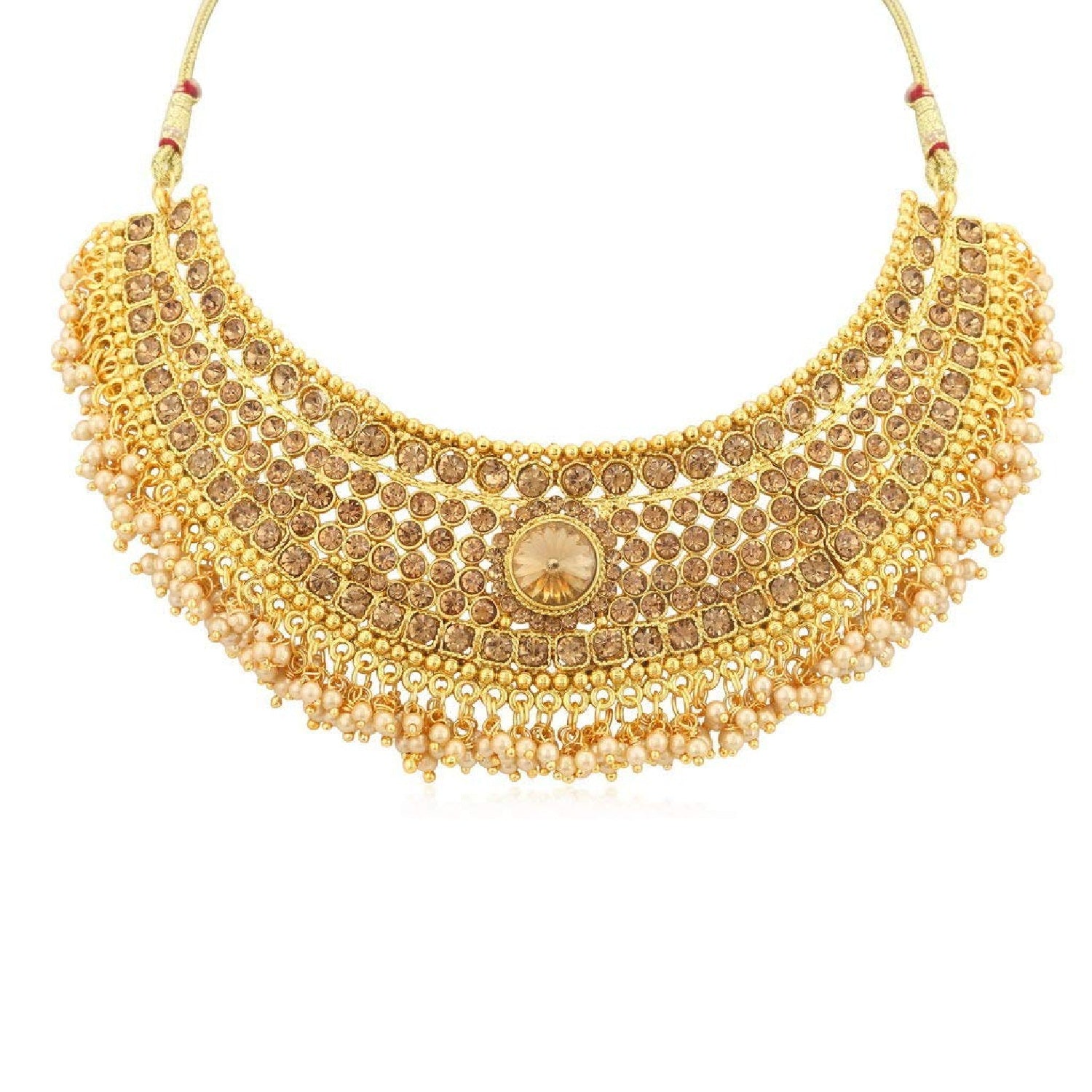 Traditional Brown Kundan Necklace set