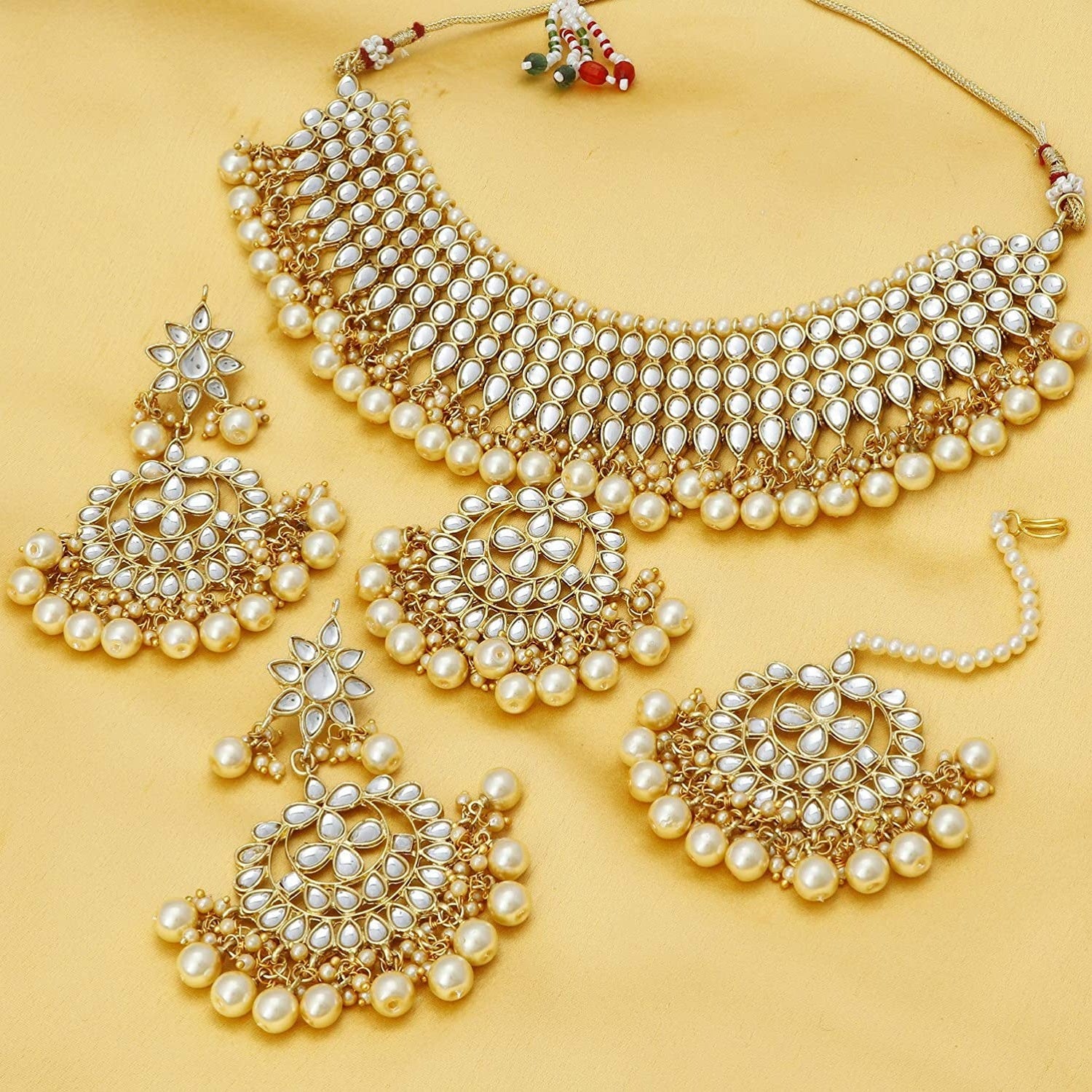 Traditional White Kundan Necklace set