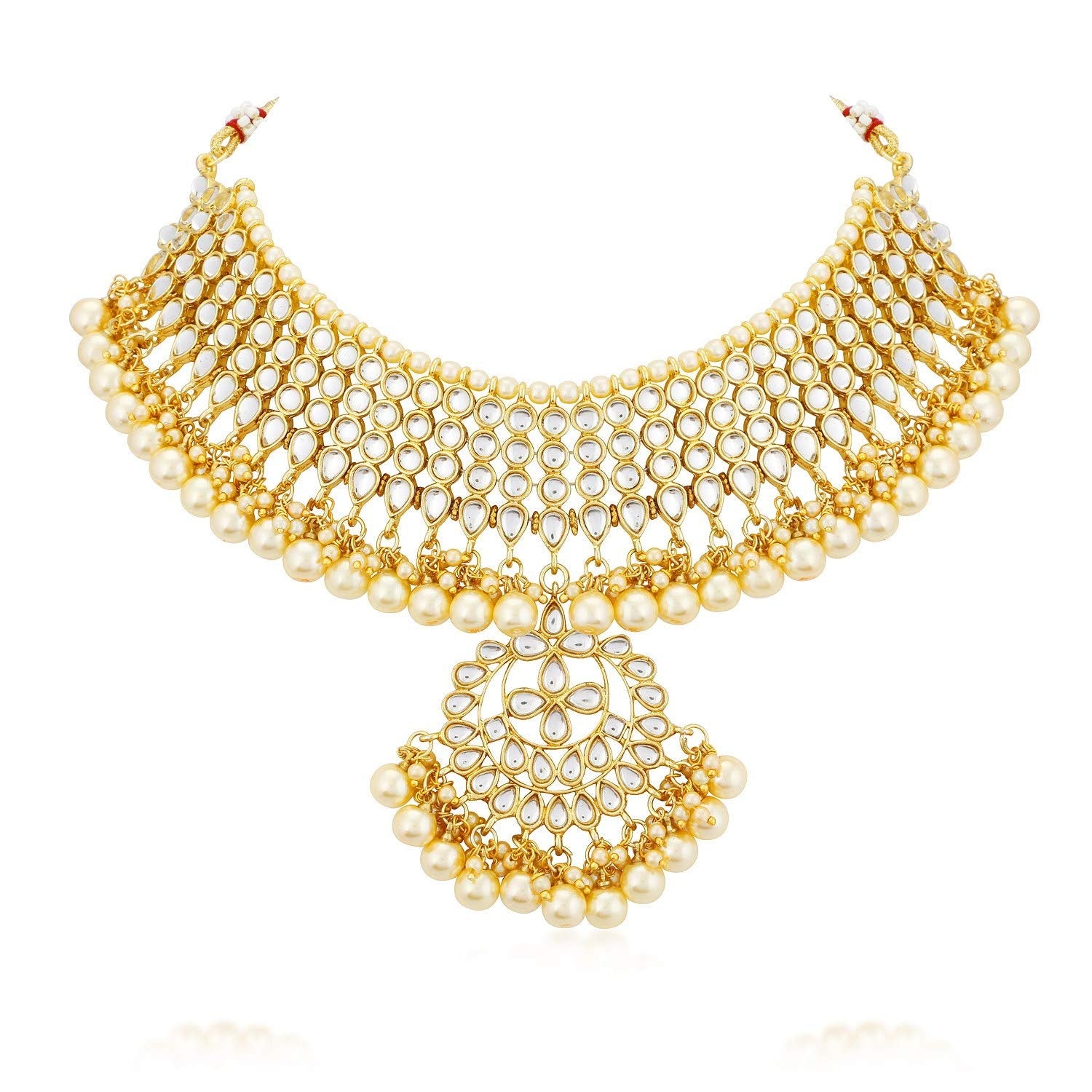 Traditional White Kundan Necklace set