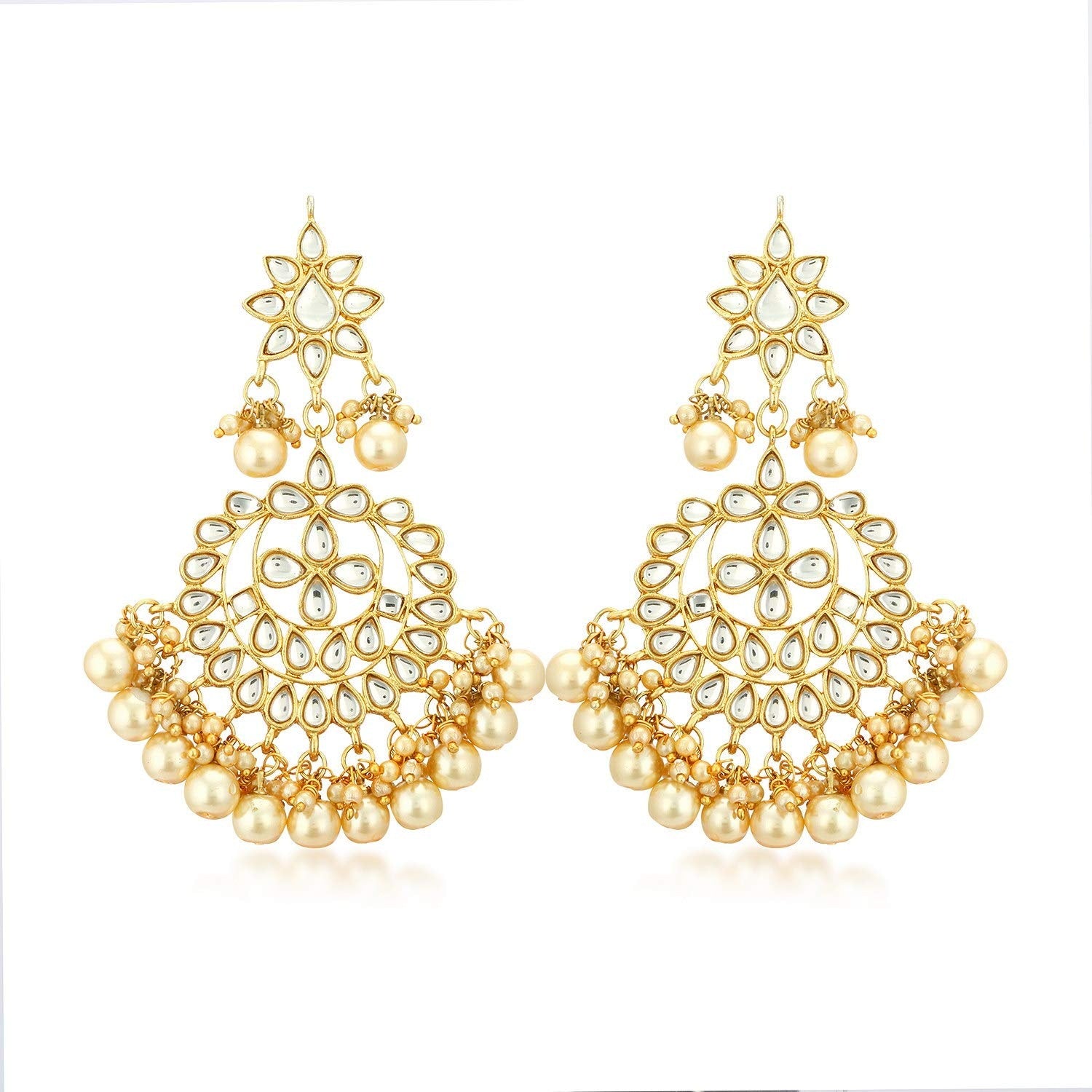 Traditional White Kundan Necklace set