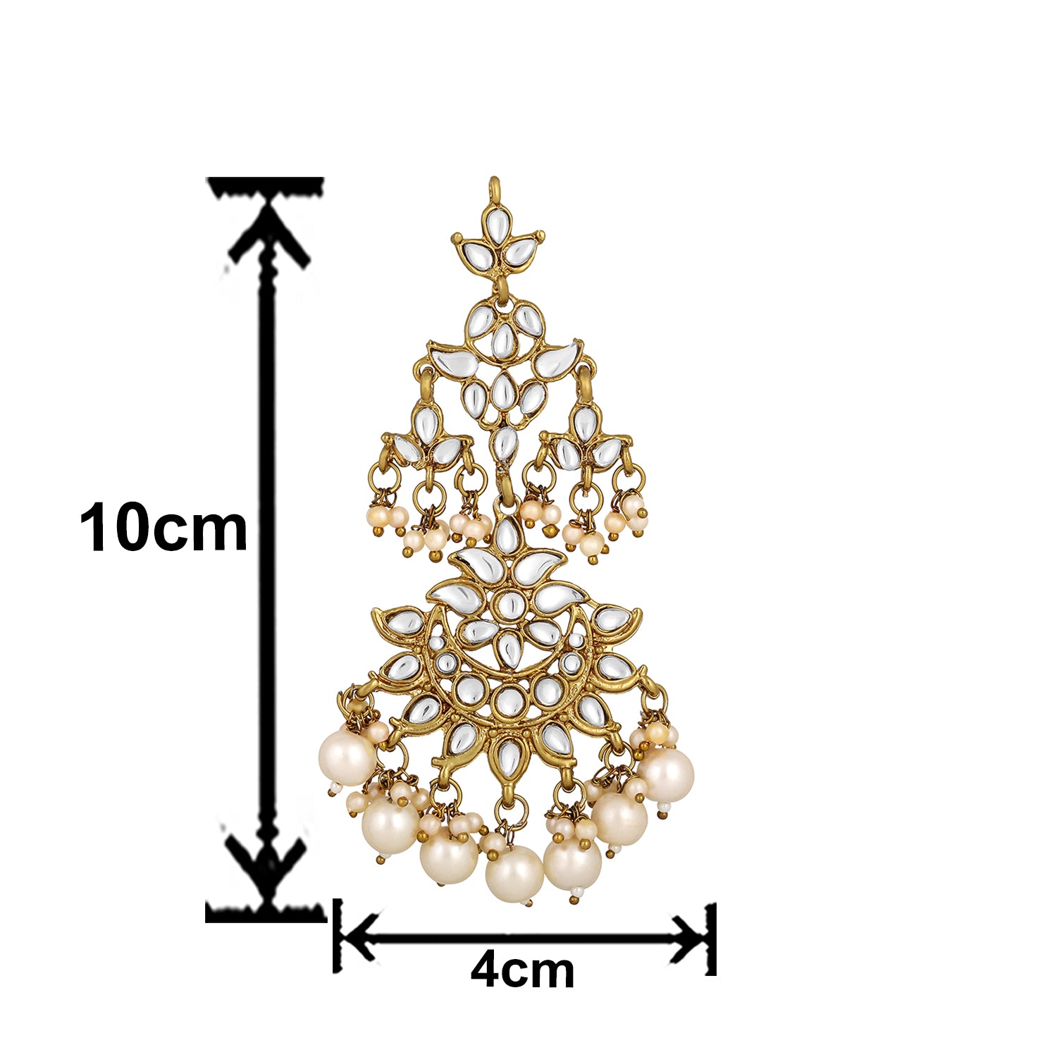 Gold Plated Ethnic Dangle Big Earrings