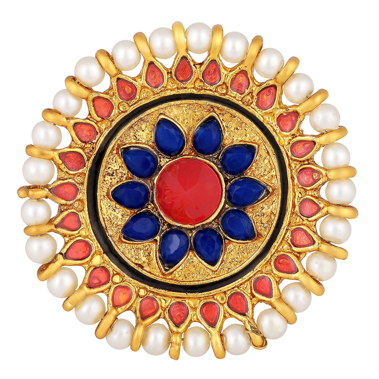 Multicolored Floral Traditional Finger Ring