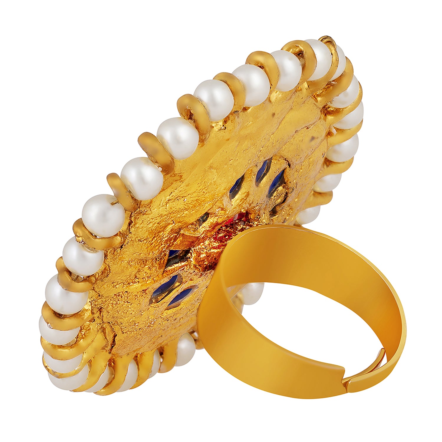 Multicolored Floral Traditional Finger Ring
