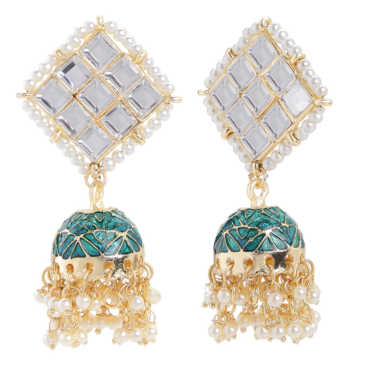 Meenakari Work Jhumki Earring