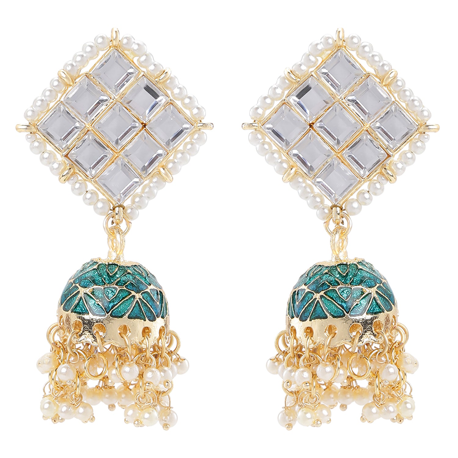 Meenakari Work Jhumki Earring