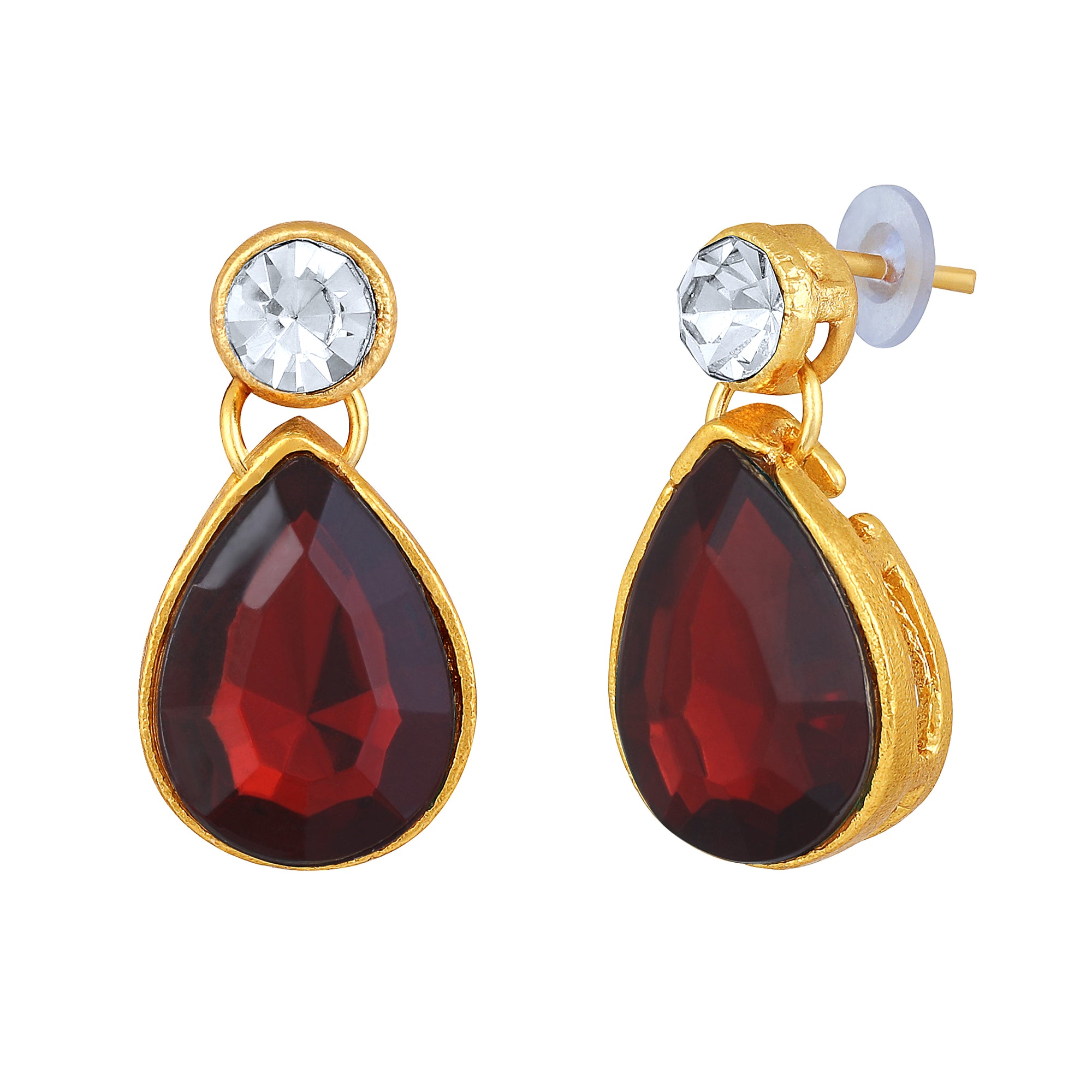 Green and White Ethnic Necklace with Pair of Earrings