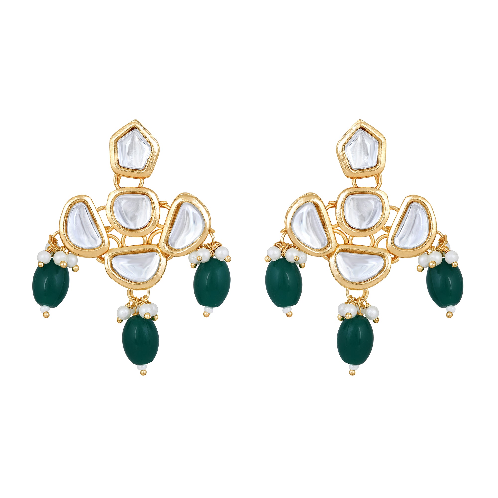 Colorful Ethnic Necklace with Pair of Earrings