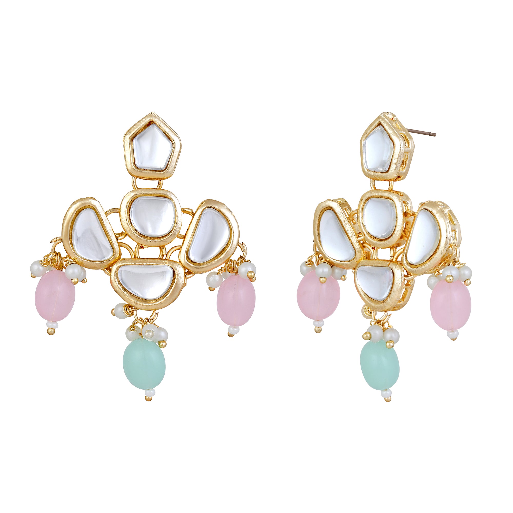 Colorful Ethnic Necklace with Pair of Earrings