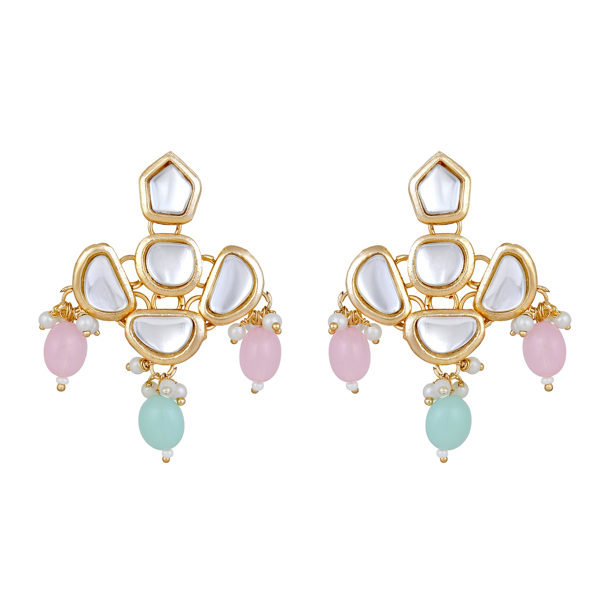 Colorful Ethnic Necklace with Pair of Earrings