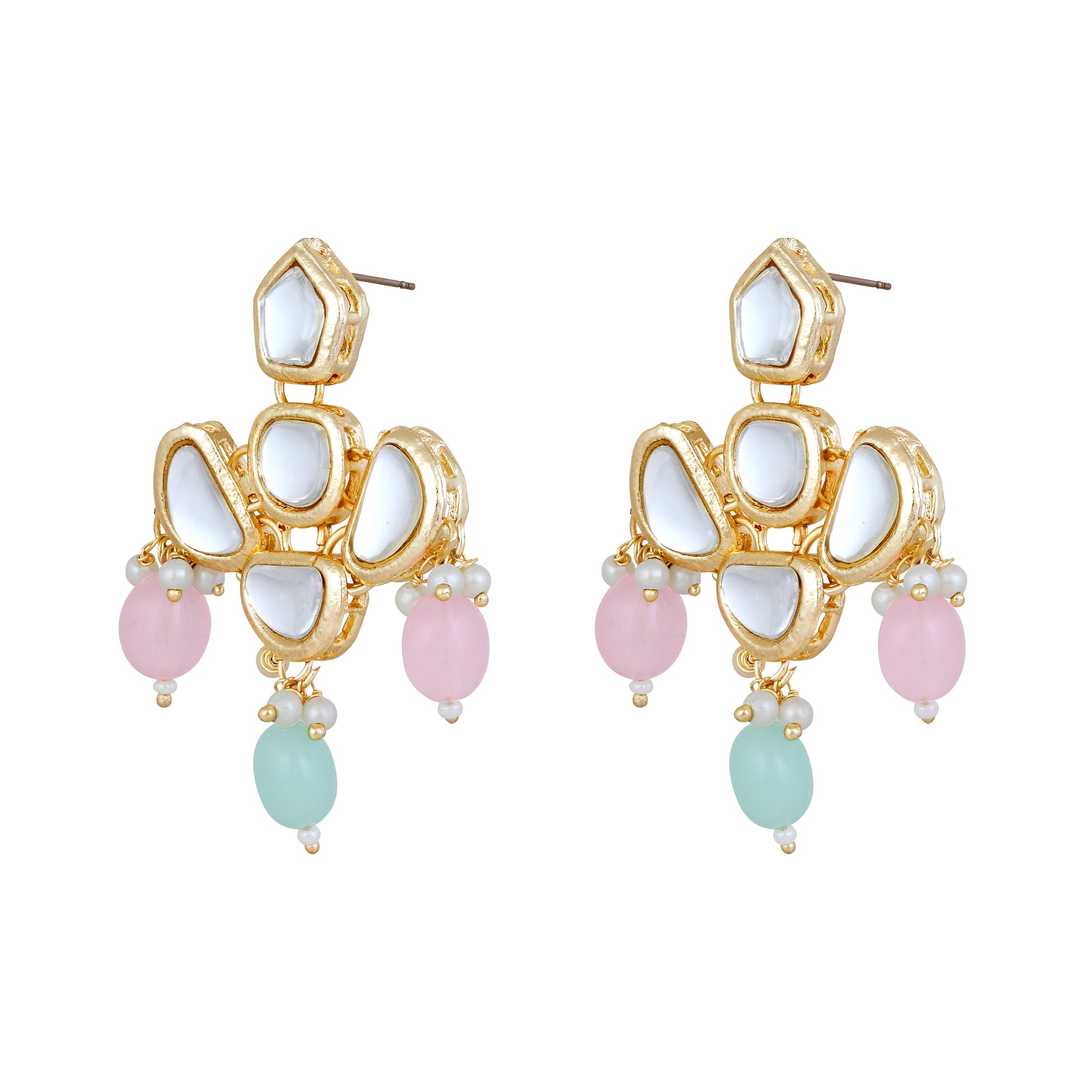 Colorful Ethnic Necklace with Pair of Earrings