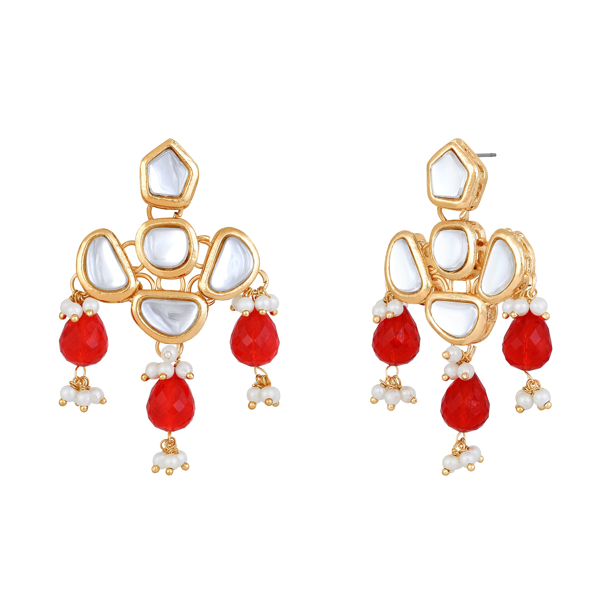 Colorful Ethnic Necklace with Pair of Earrings