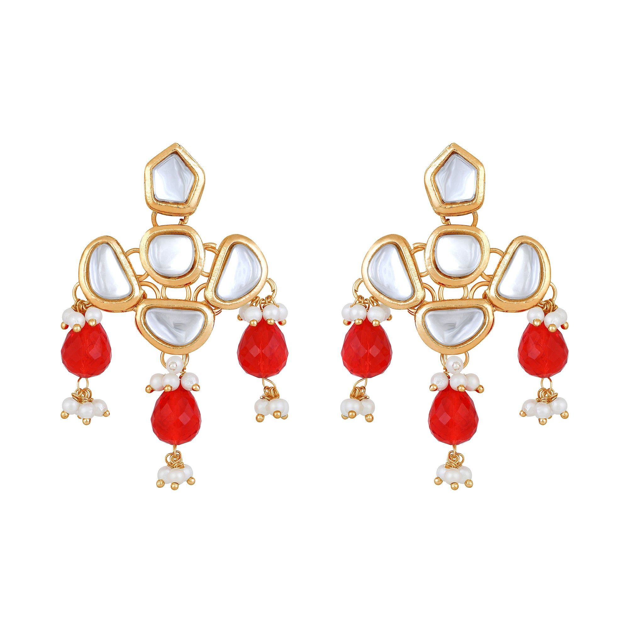 Colorful Ethnic Necklace with Pair of Earrings