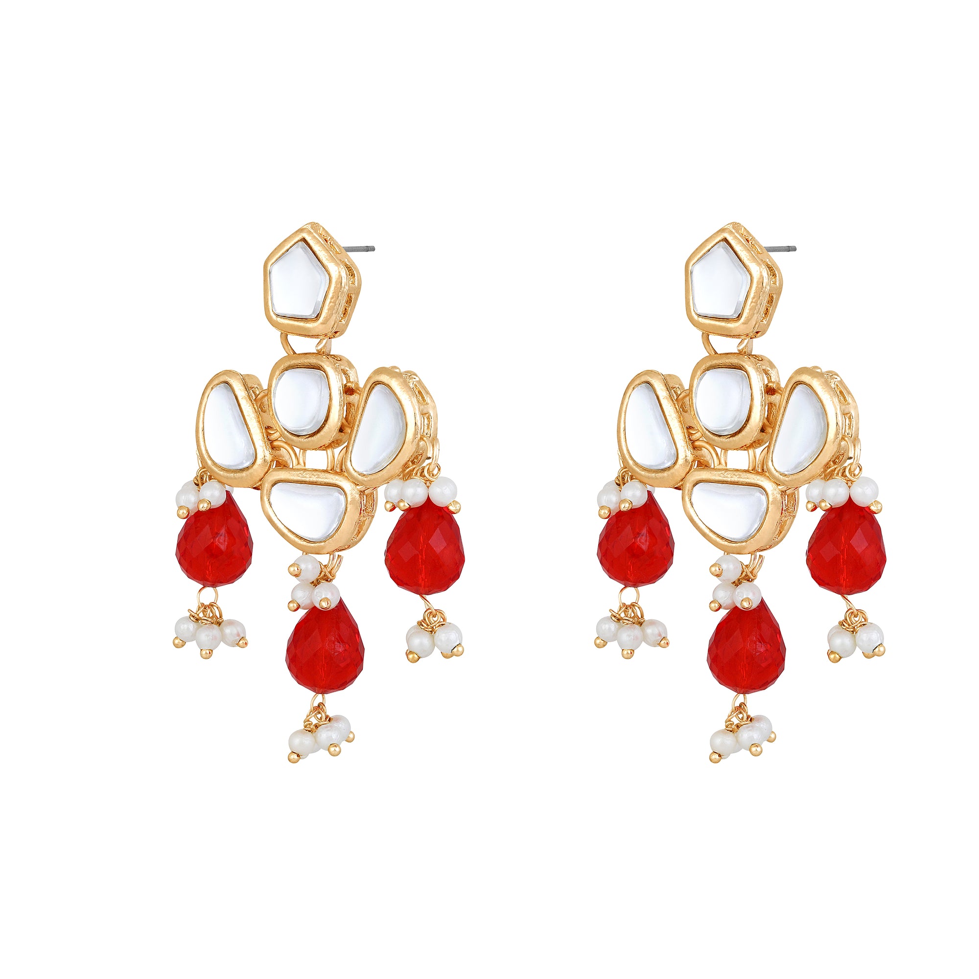 Colorful Ethnic Necklace with Pair of Earrings