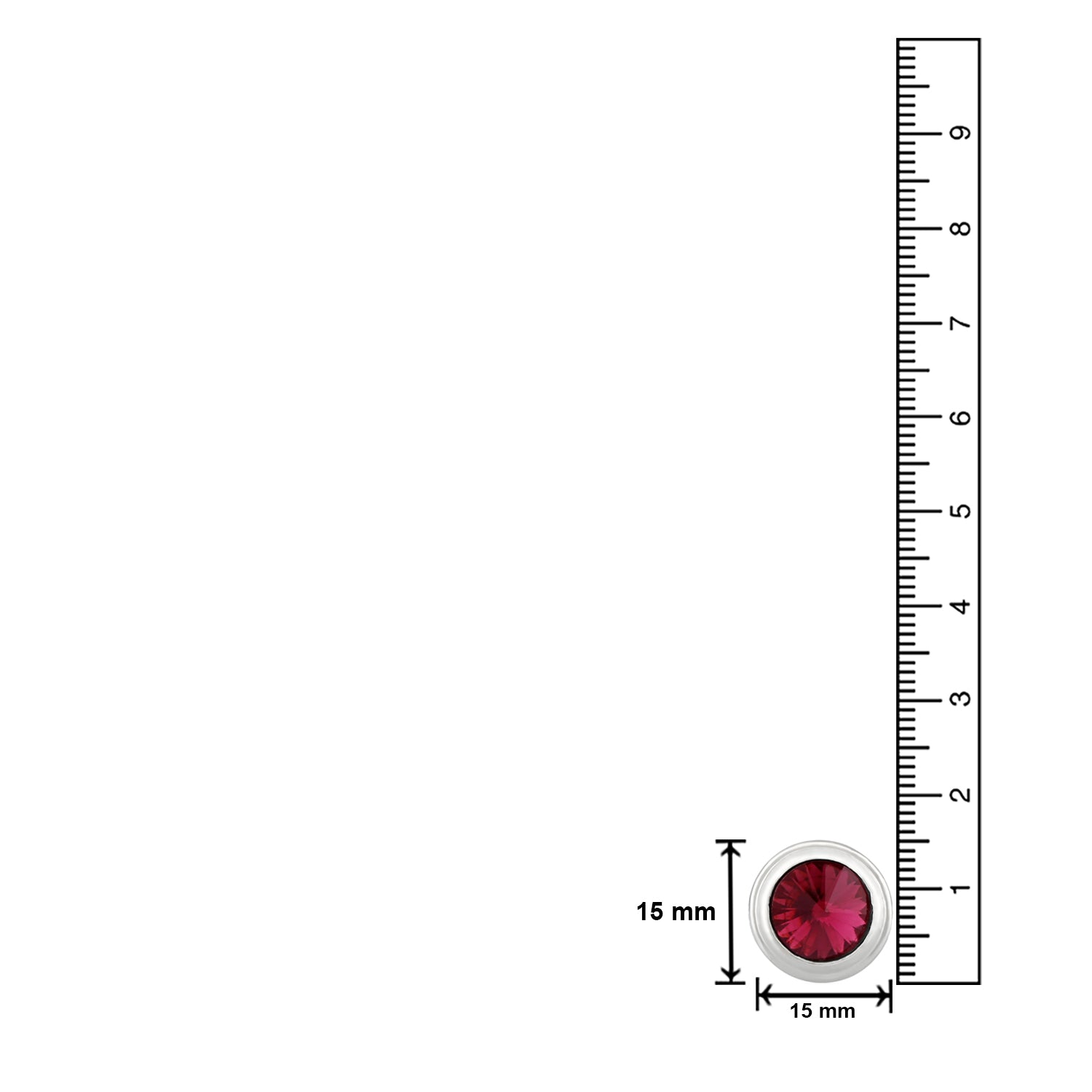 Maroon Solitaire Crystal Cufflink