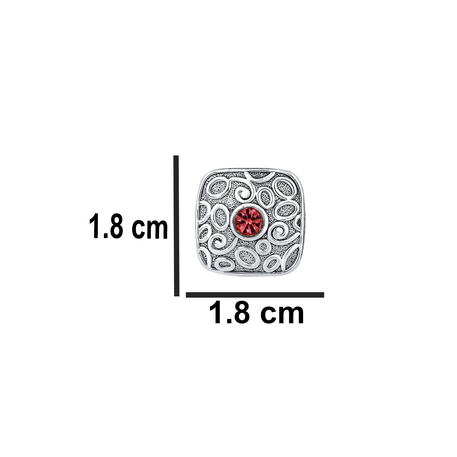 Squarish Blue Crystal Cufflinks