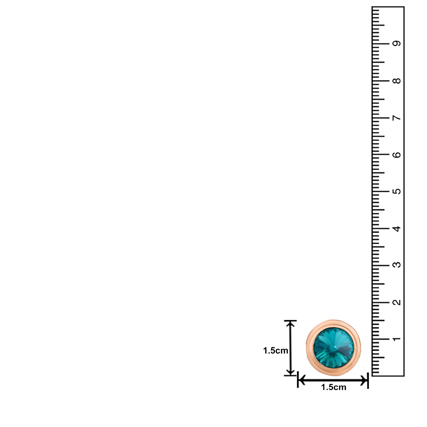 Solitaire White Crystal Cufflink