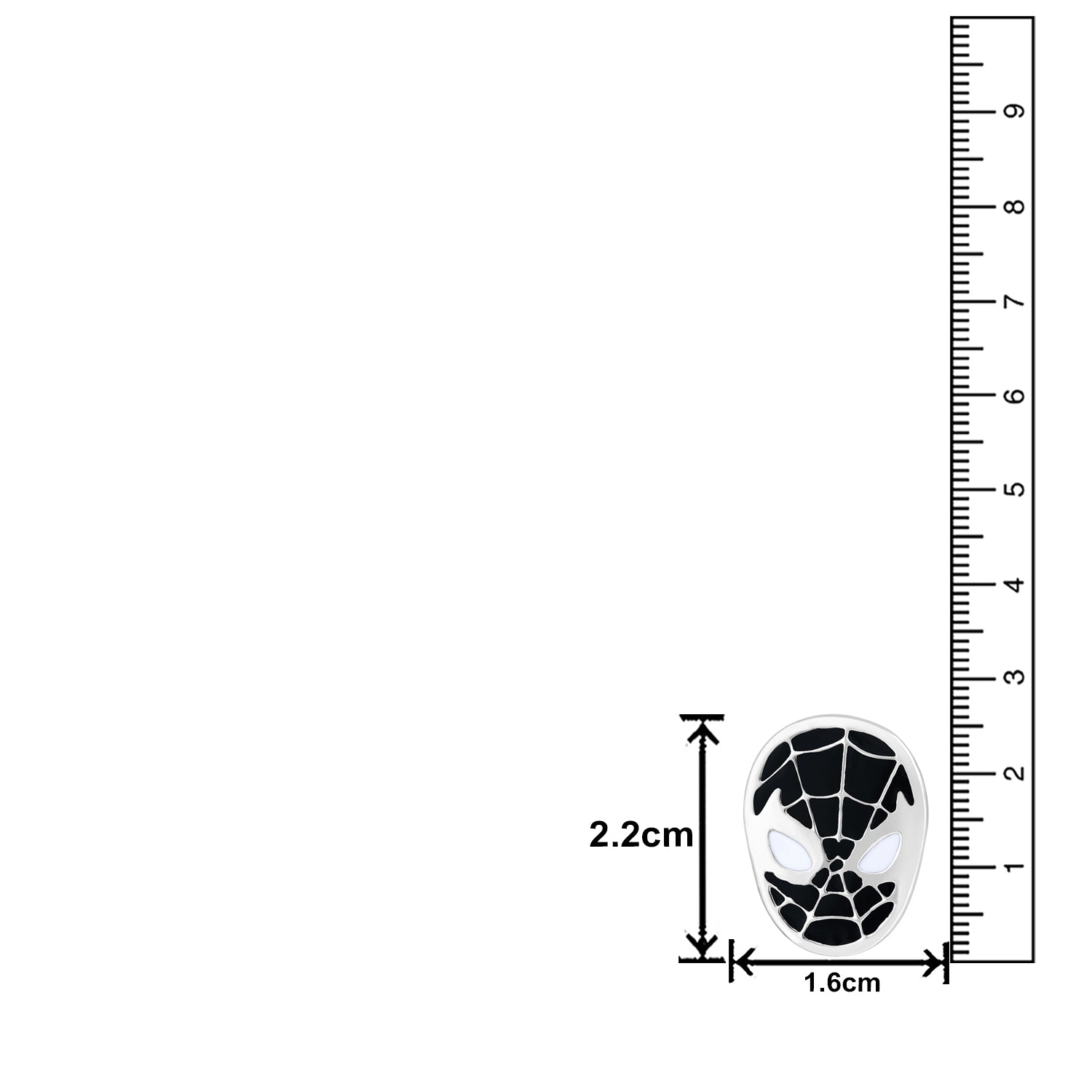 Superhero Design Black and White Meena Enamelled Cufflink Set