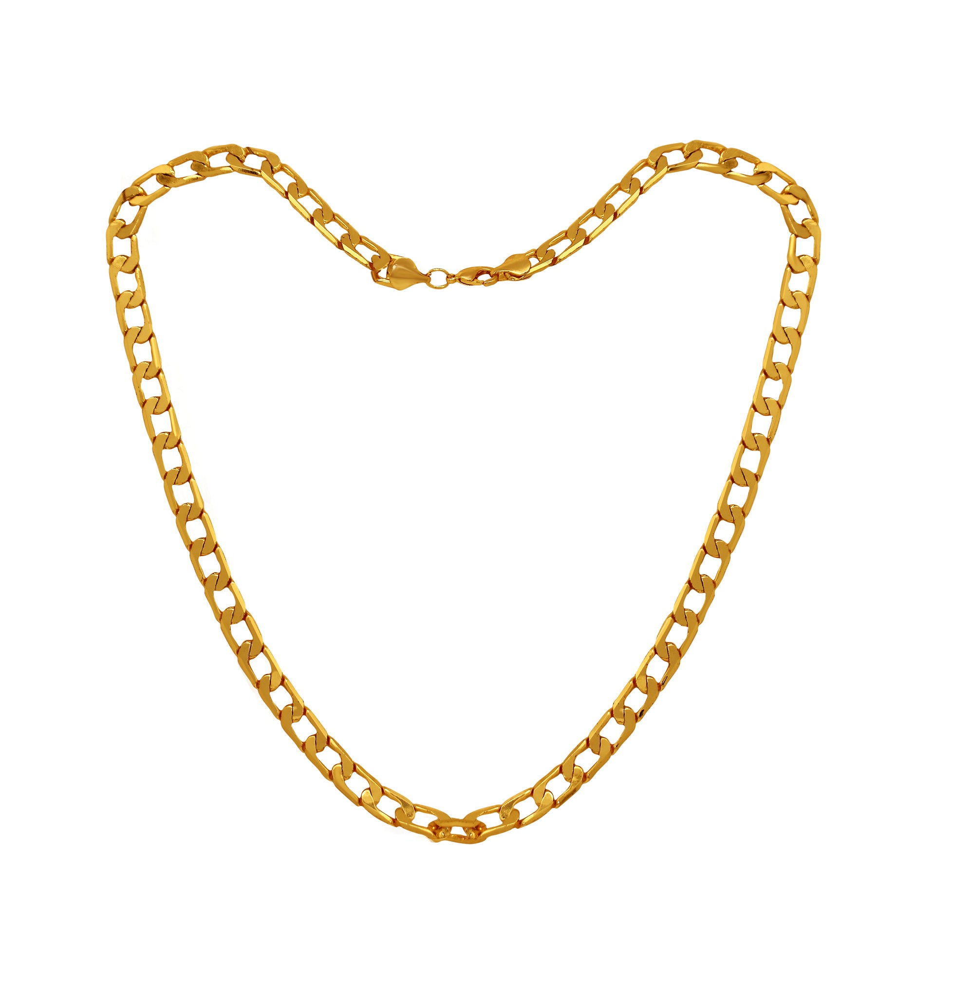 Micron Gold Plated Exquisite Mens Link Chain