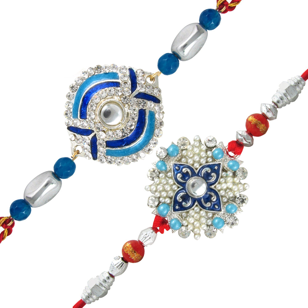 Combo of Floral and Evil Eye Designer Rakhi
