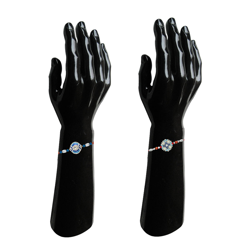 Combo of Floral and Evil Eye Designer Rakhi