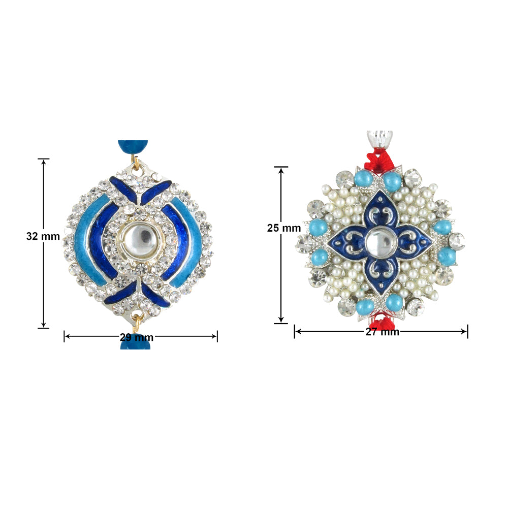 Combo of Floral and Evil Eye Designer Rakhi