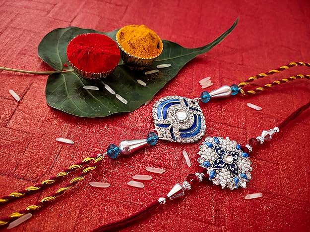 Combo of Floral and Evil Eye Designer Rakhi
