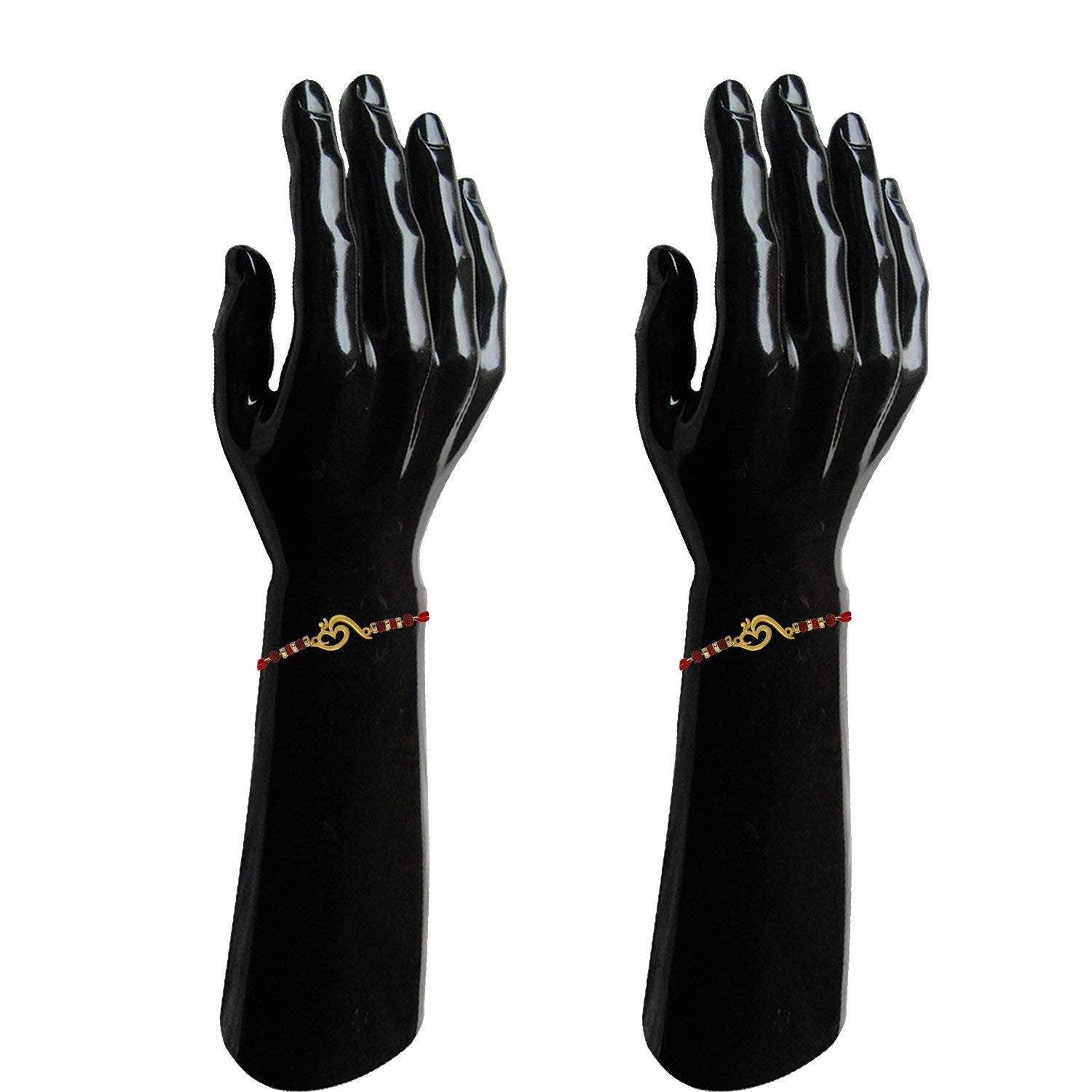 Combo of Religious OM with Rudraksha and Crystals Rakhi