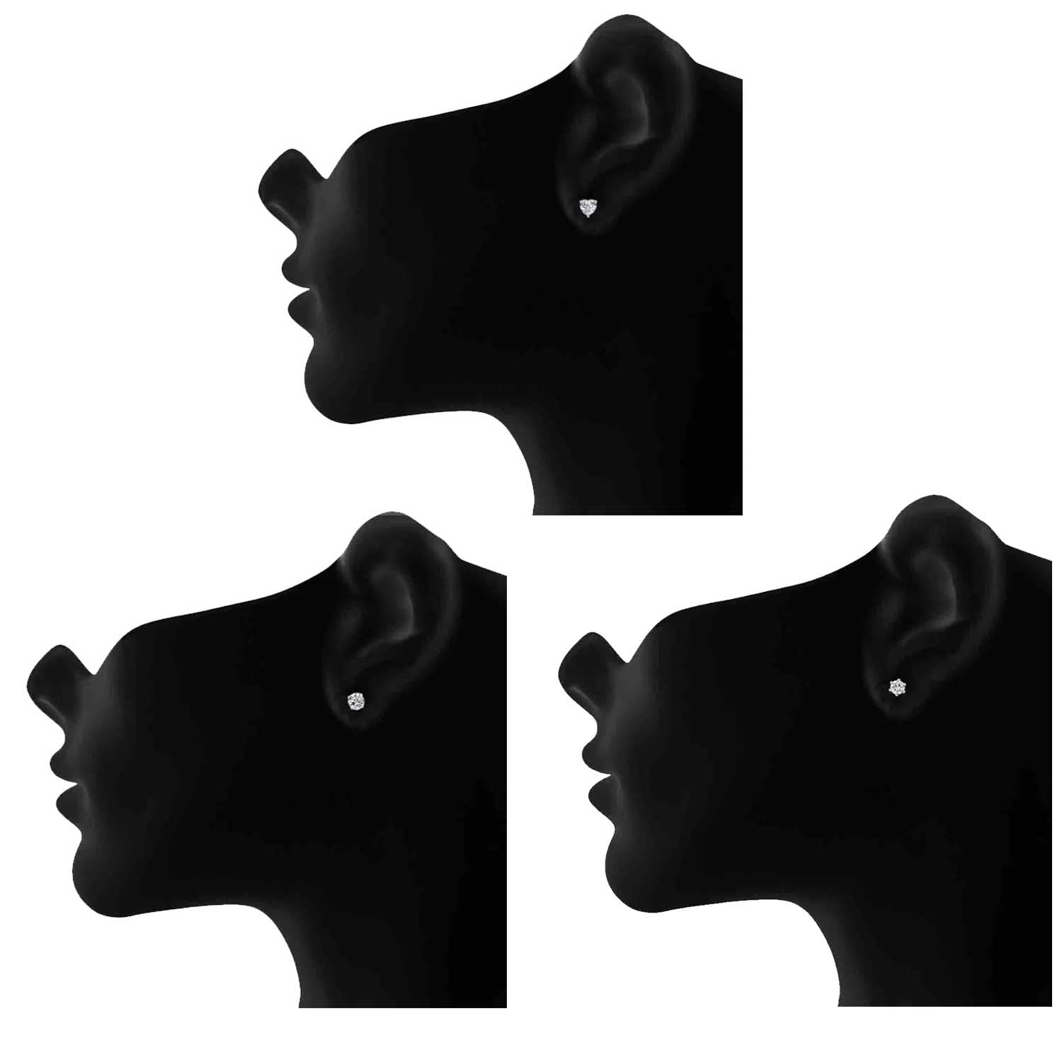 Alluring Solitaire Studs Combo