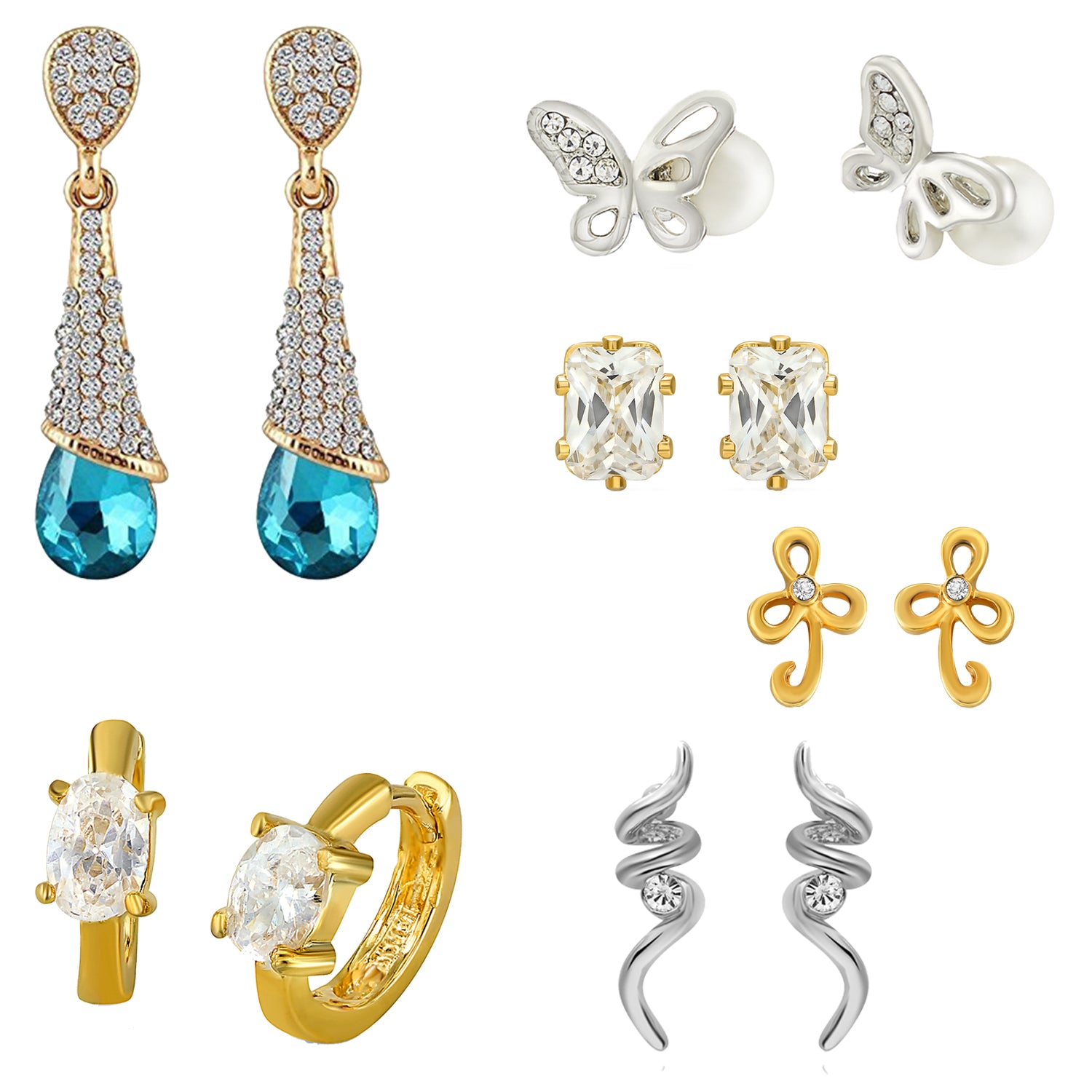 Dazzling Studs, Danglers and Bali Combo