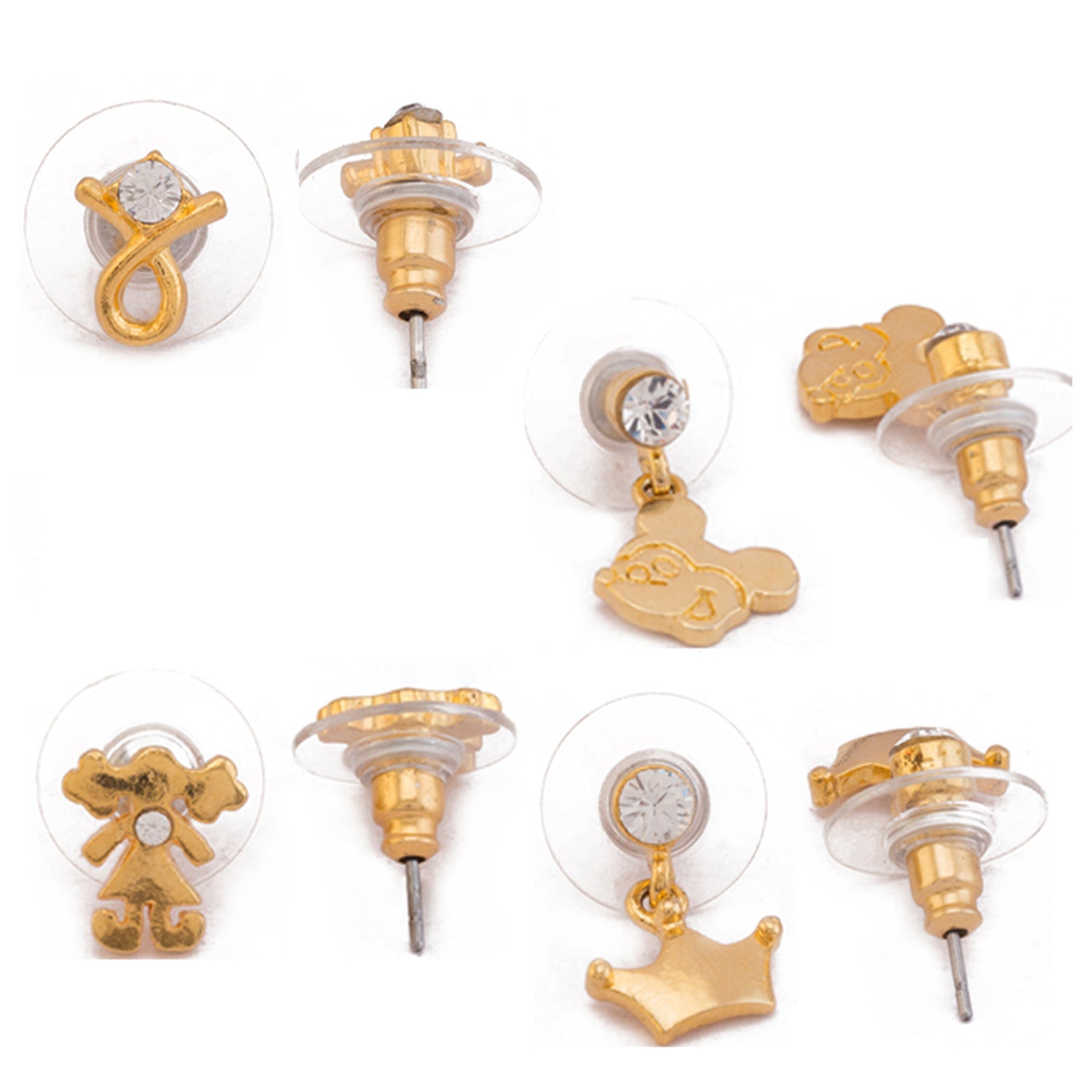 Solitaire Crystal Earrings Combo