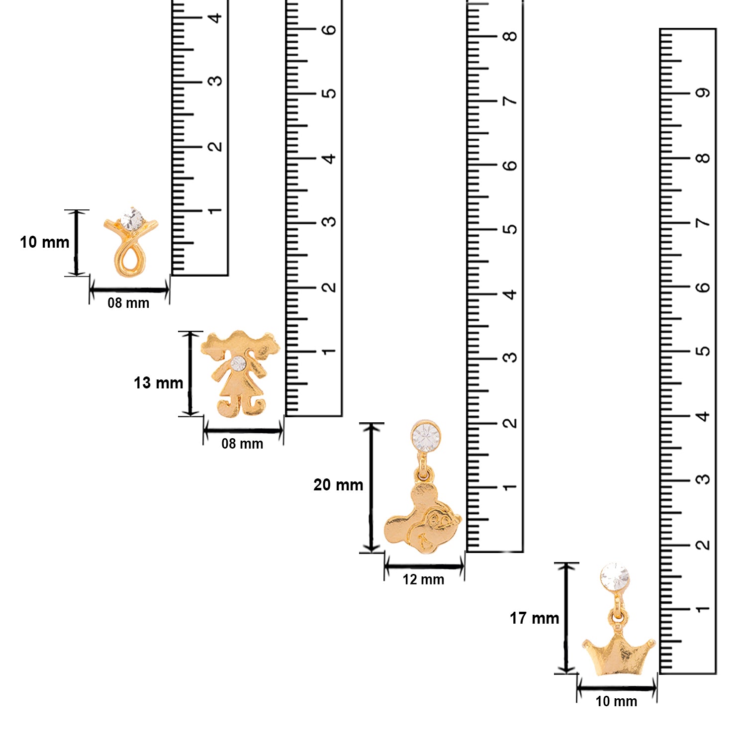 Solitaire Crystal Earrings Combo