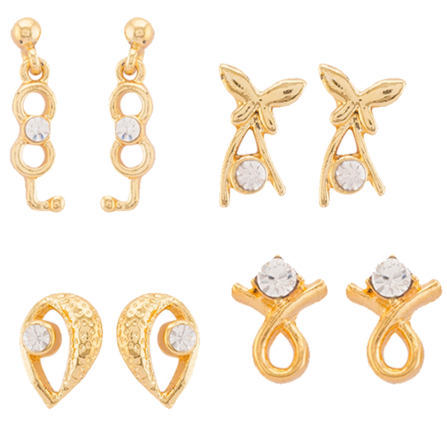 Ethnic Crystal Earrings Combo