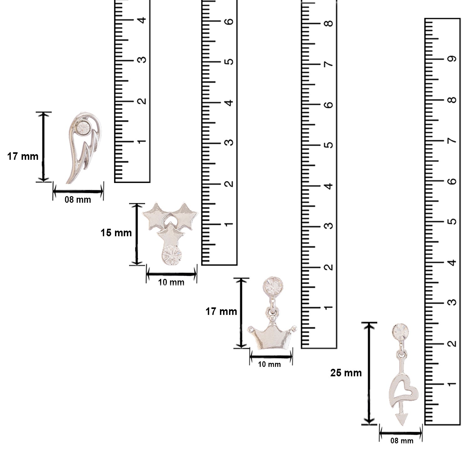 Dazzling Crystals Earrings Combo