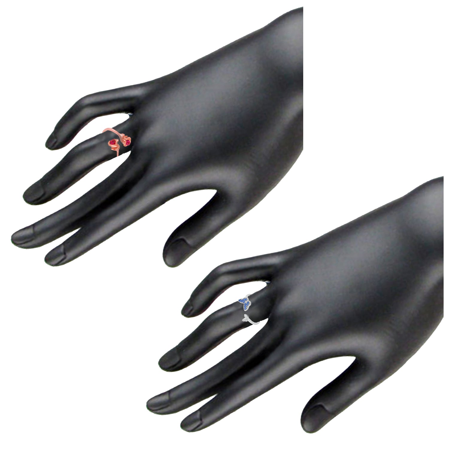 Beautiful Floral Butterfly love Finger Rings Combo