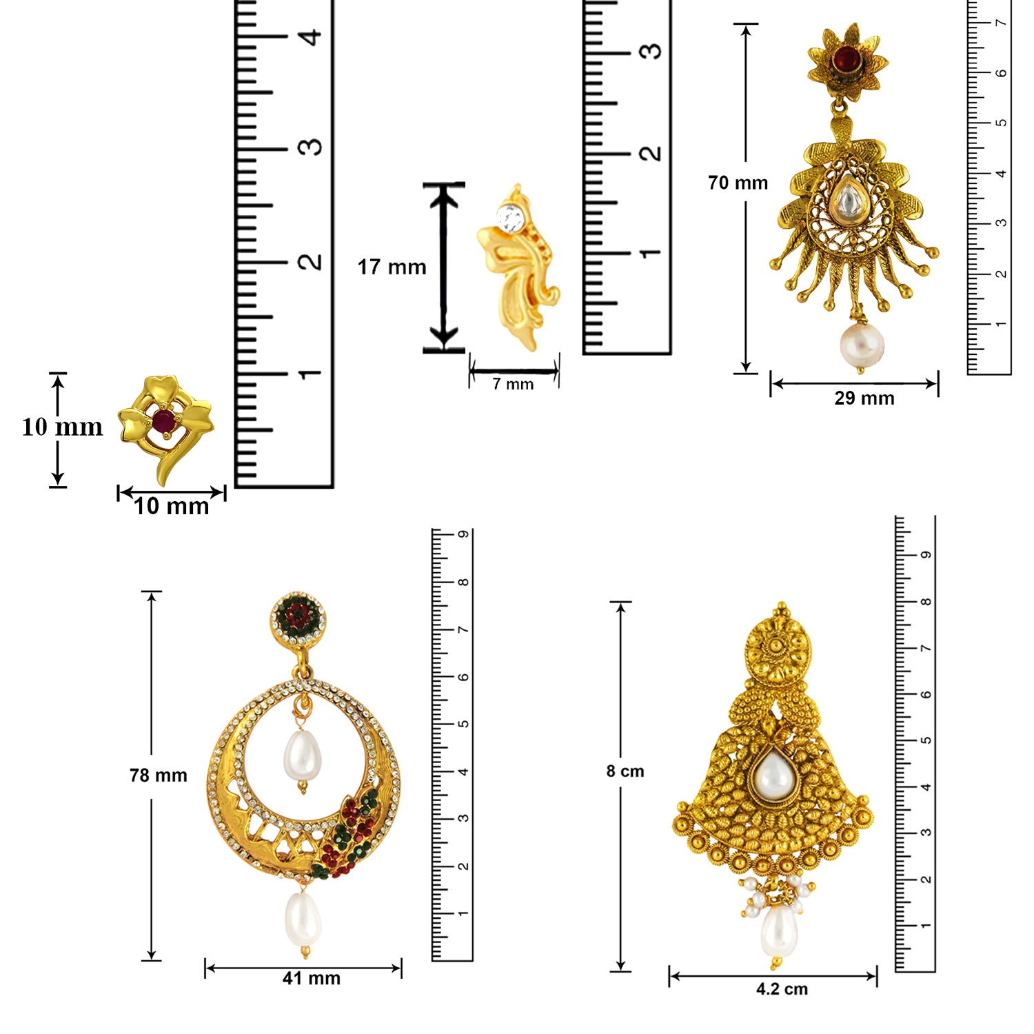 Glamorous Crystal Earrings combo