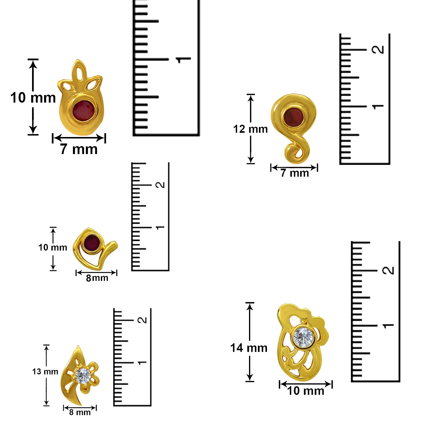 Alluring Crystal Studs Combo