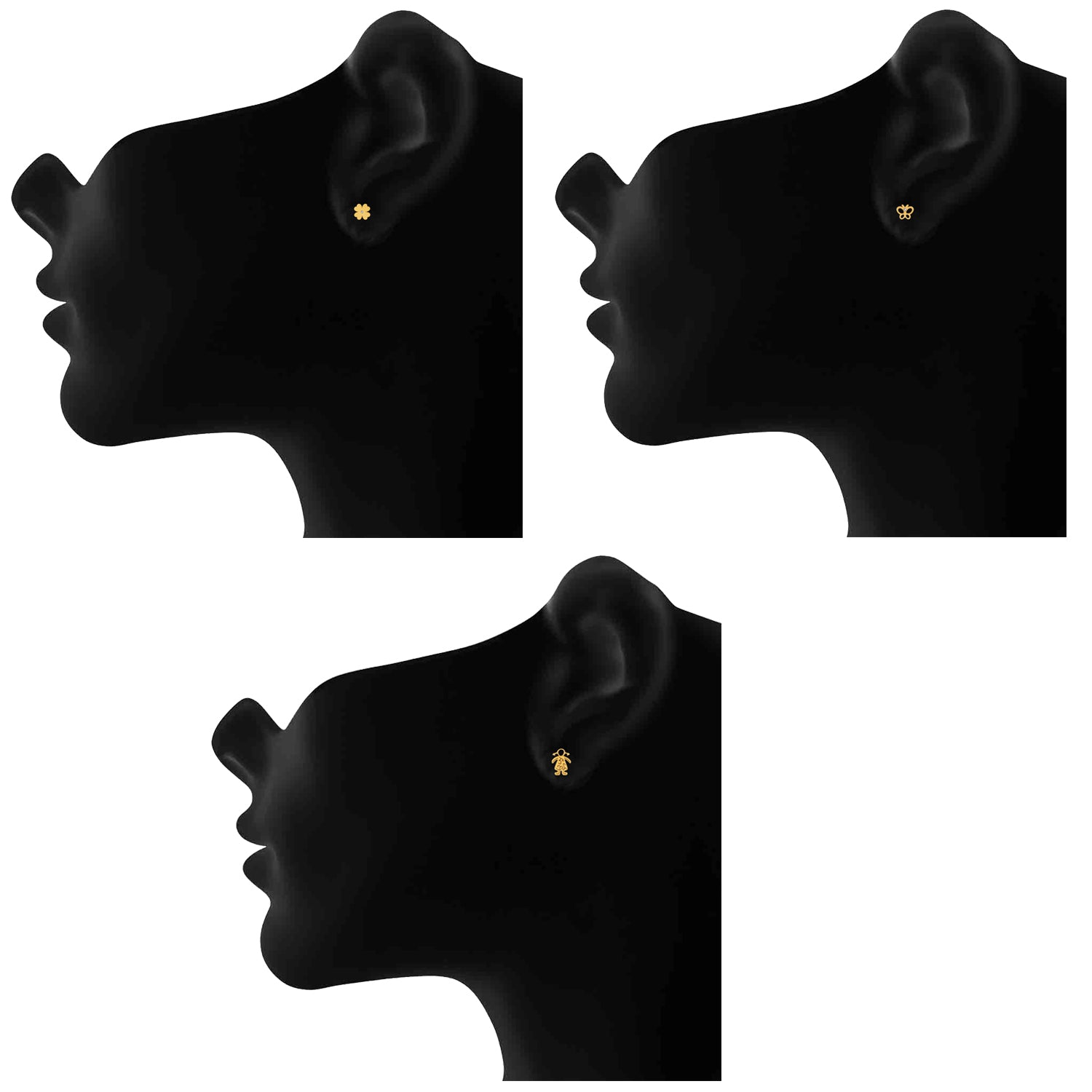 Elegant Crystal Stud Earrings combo