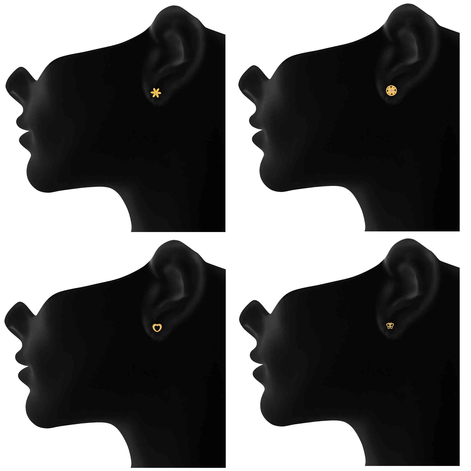 Exclusive Crystal Stud Earrings Combo