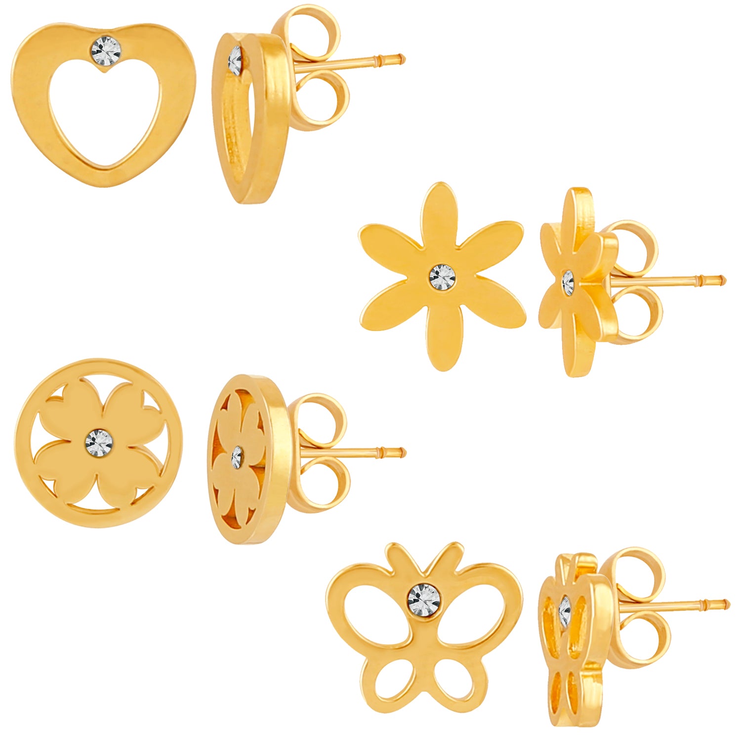 Exclusive Crystal Stud Earrings Combo